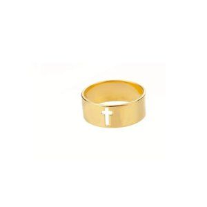 Cross Gold Ring